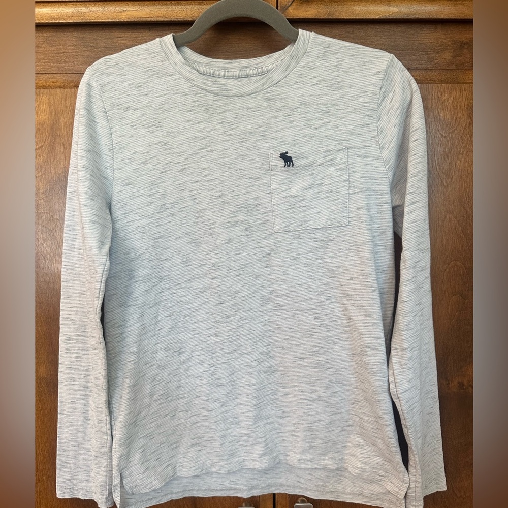 Abercrombie Kids Boys Silver/Grey Long Sleeve Shirt